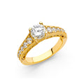 14K Yellow Gold CZ Engagement Ring