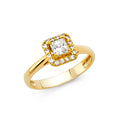 14K Yellow Gold CZ Engagement Ring