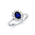 14K White Gold CZ Engagement Ring
