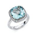 14K White Gold CZ Engagement Ring