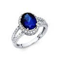 14K White Gold CZ Engagement Ring