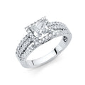 14K White Gold CZ Engagement Ring