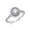 14K White Gold CZ Engagement Ring