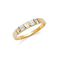 14K Yellow Gold CZ Ladies Wedding Band