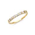 14K Yellow Gold CZ Ladies Wedding Band