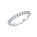 14K White Gold CZ Ladies Wedding Band
