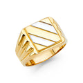 14K Two Tone Gold Mens Ring