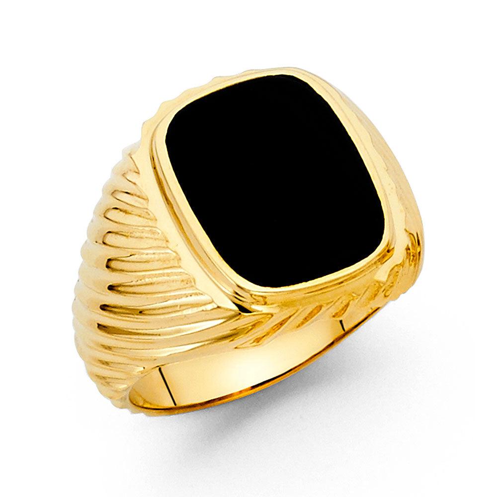 14K Yellow Gold Mens Ring