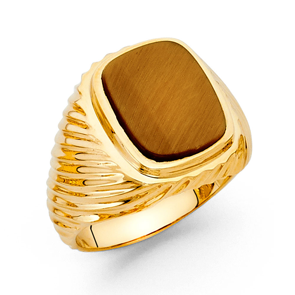 14K Yellow Gold Mens Ring