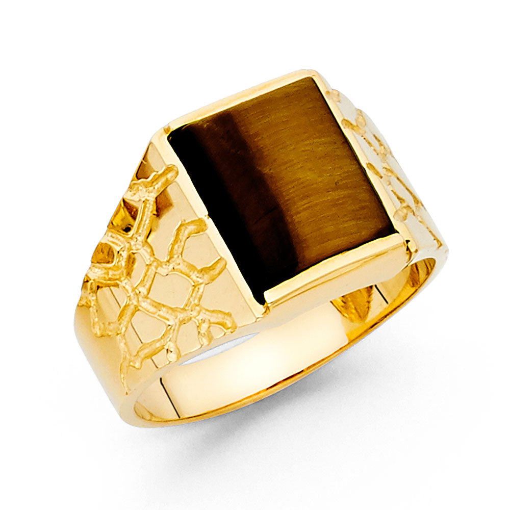 14K Yellow Gold Mens Ring