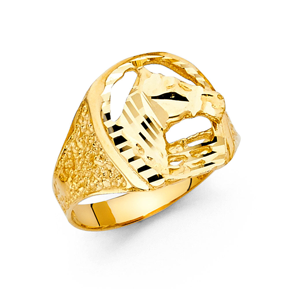 14K Yellow Gold Mens Ring