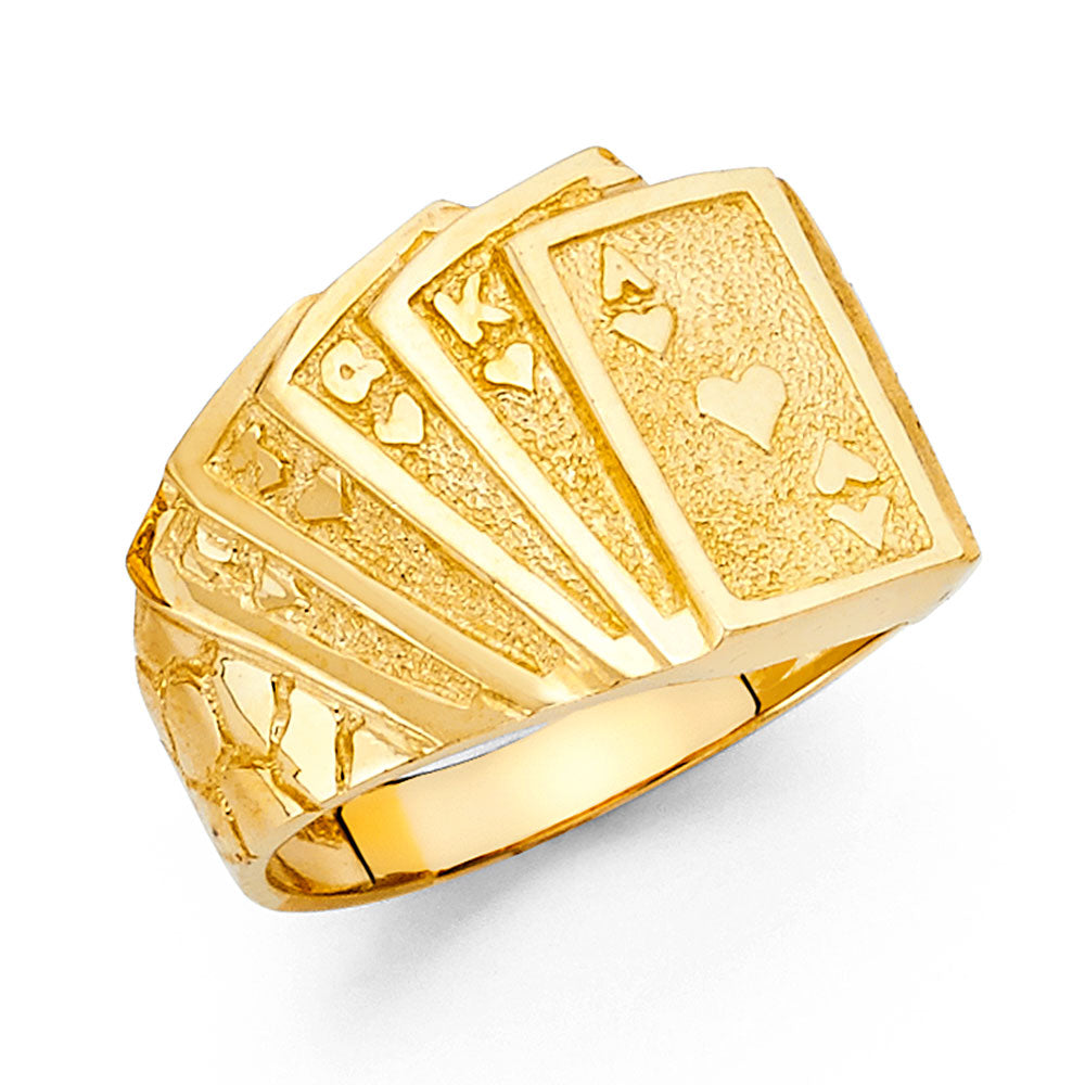 14K Yellow Gold Mens Ring