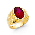 14K Yellow Gold CZ Mens Ring
