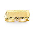 14K Yellow Gold 2 Finger Mens Ring