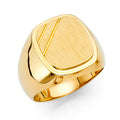 14K Yellow Gold Mens Signet Ring
