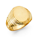 14K Yellow Gold Mens Signet Ring