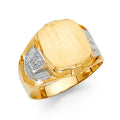 14K Two Tone Gold Mens Ring