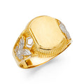 14K Two Tone Gold Mens Ring