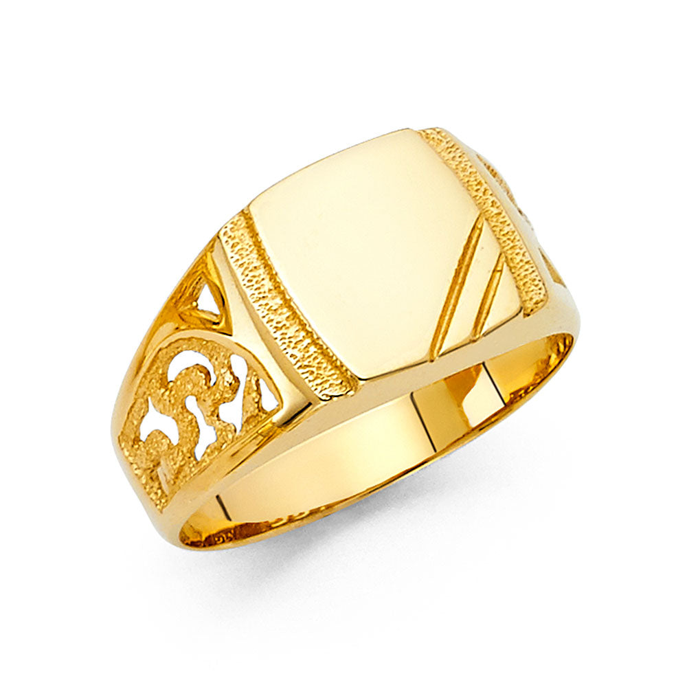 14K Yellow Gold Mens Ring