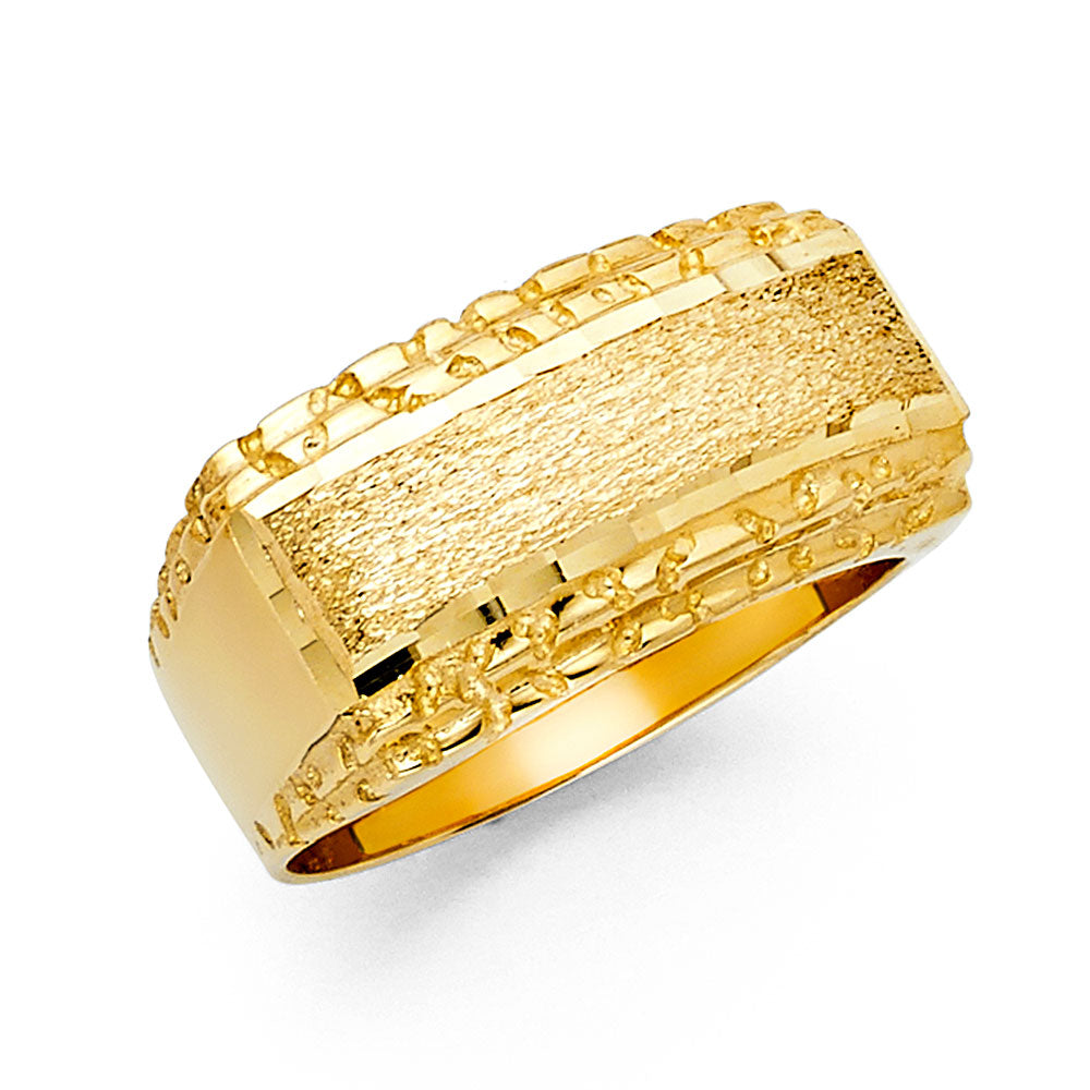 14K Yellow Gold Mens Ring