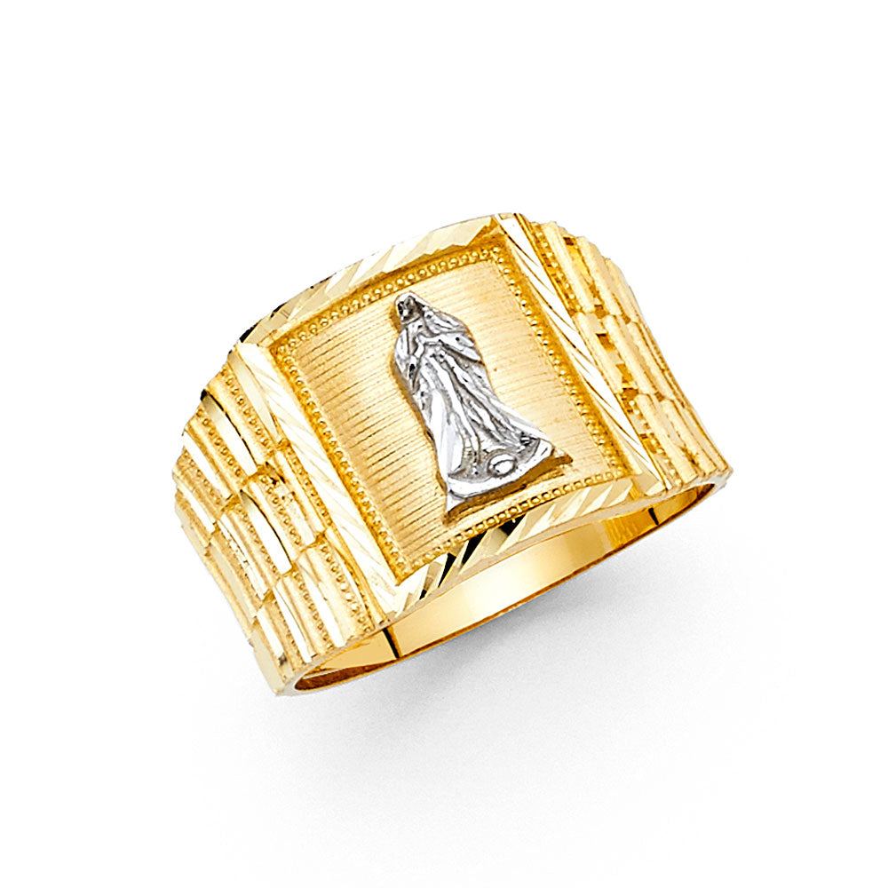 14K Two Tone Gold Mens Ring