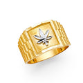 14K Two Tone Gold Mens Ring