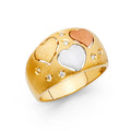 14K Yellow White Rose Gold Fancy Ring