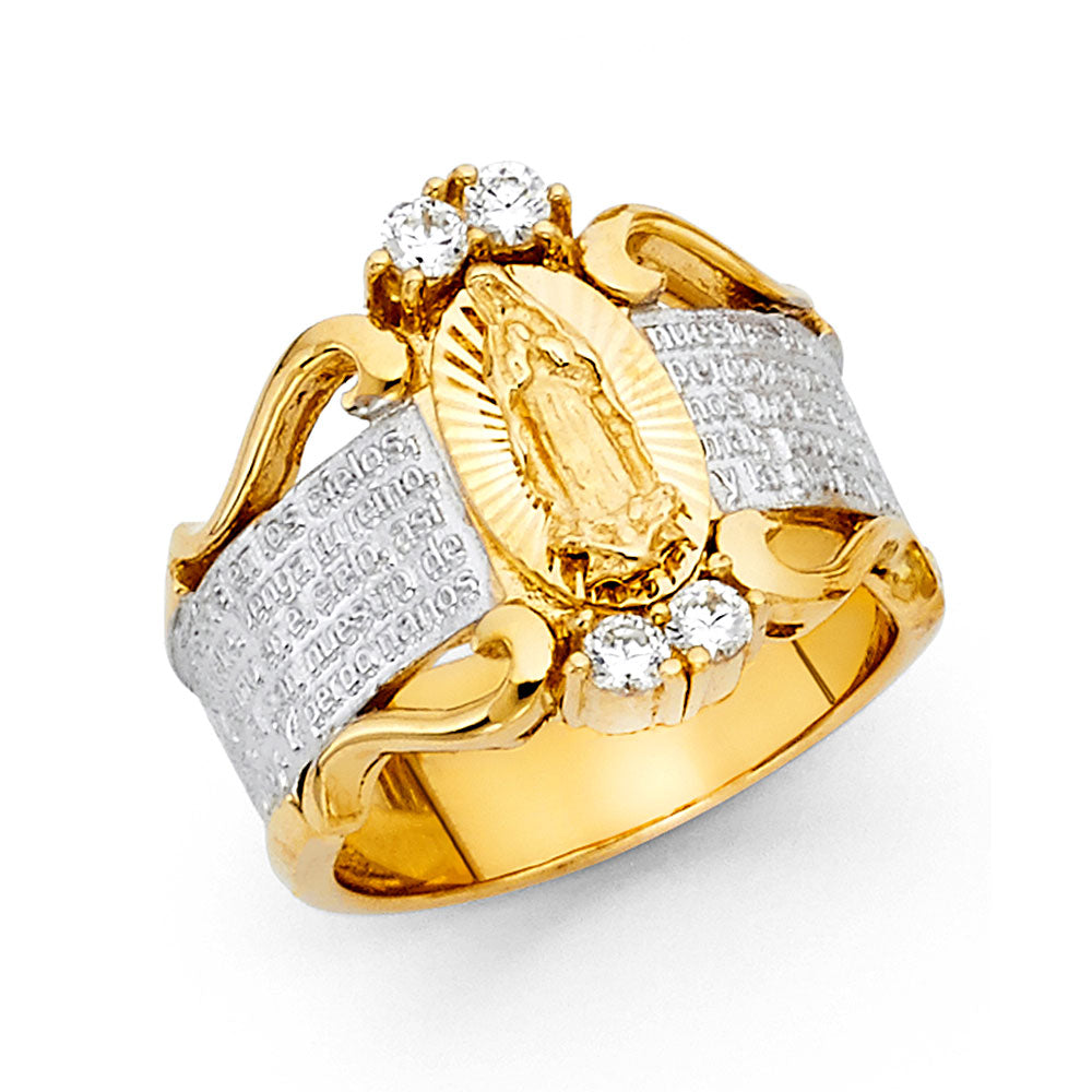 14K Yellow Gold CZ Wedding Band