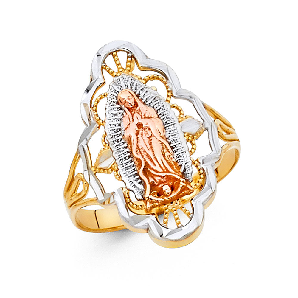 14K Yellow White Rose Gold Guadalupe Ring