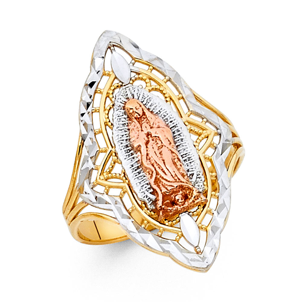 14K Yellow White Rose Gold Guadalupe Ring