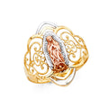 14K Yellow White Rose Gold Guadalupe Ring