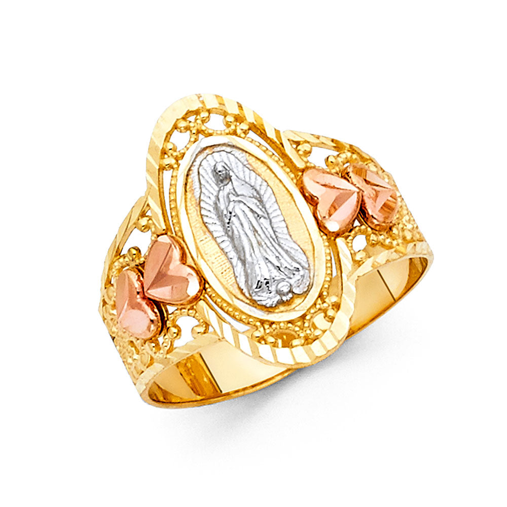 14K Yellow White Rose Gold Guadalupe Ring