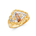 14K Yellow White Rose Gold Guadalupe Ring