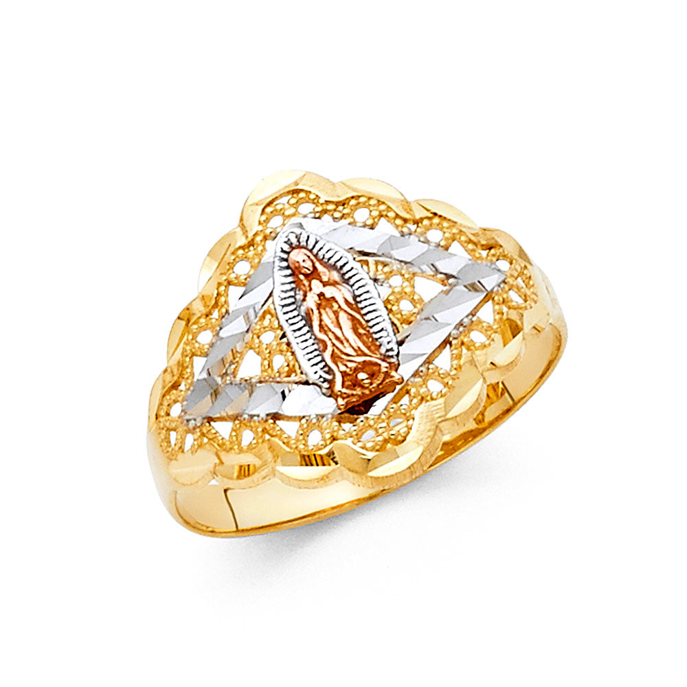 14K Yellow White Rose Gold Guadalupe Ring
