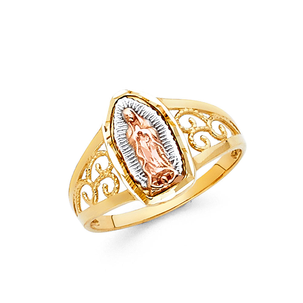 14K Yellow White Rose Gold Guadalupe Ring