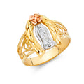 14K Yellow White Rose Gold Guadalupe Ring