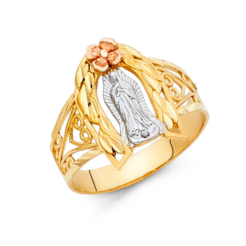 14K Yellow White Rose Gold Guadalupe Ring