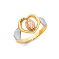 14K Yellow White Rose Gold Guadalupe Ring