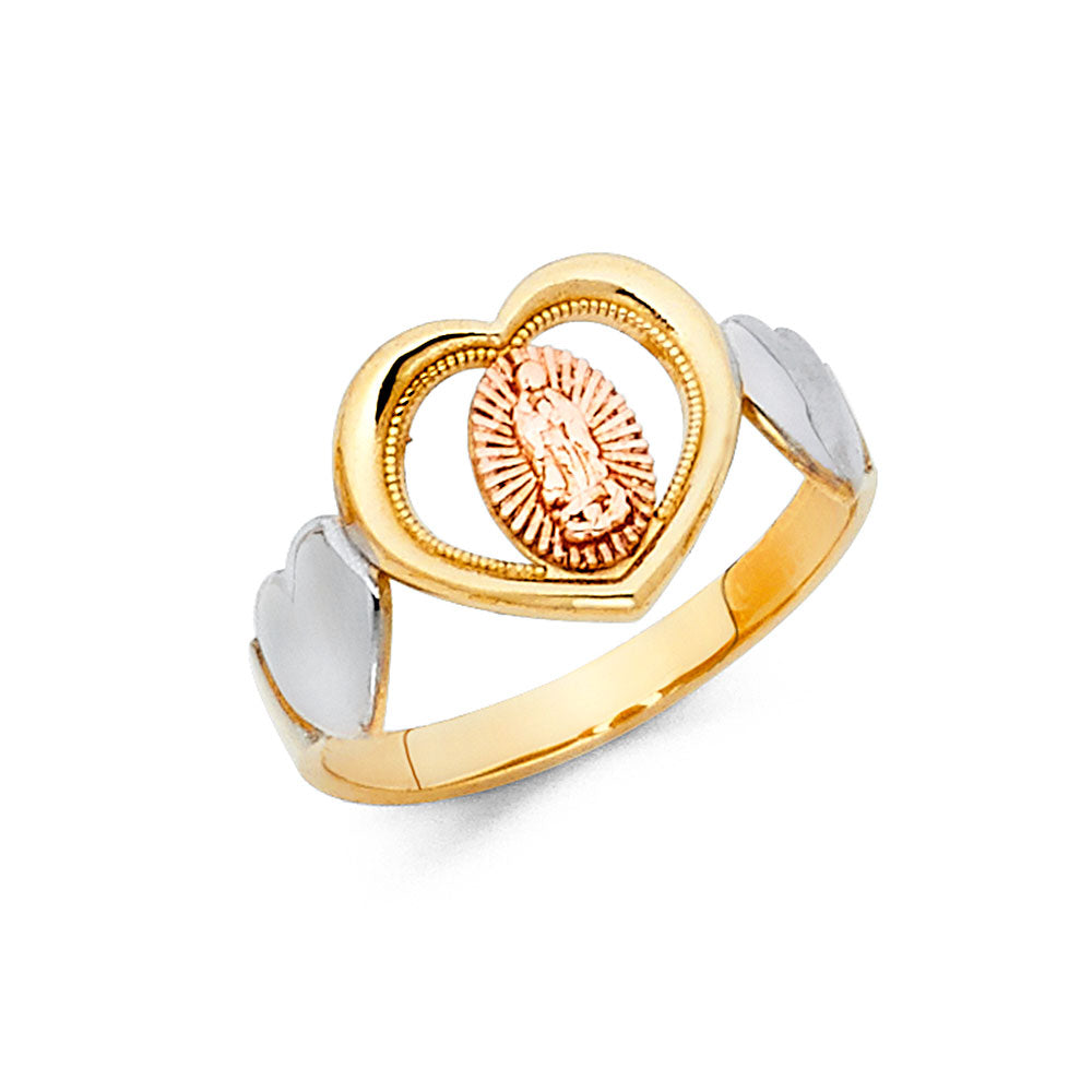 14K Yellow White Rose Gold Guadalupe Ring
