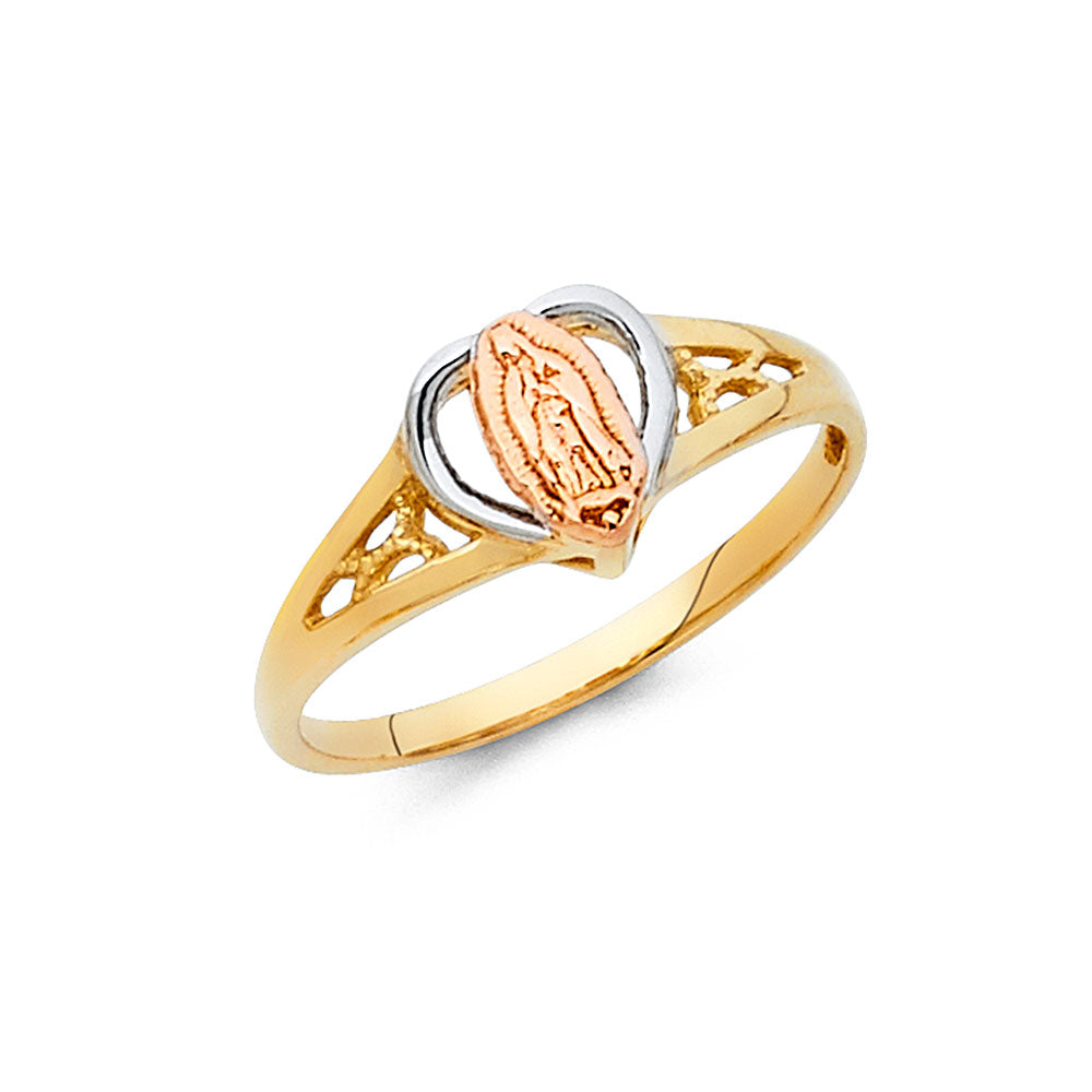 14K Yellow White Rose Gold Guadalupe Ring