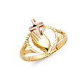 14K Two Tone Gold Religious Ring