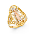 14K Yellow White Rose Gold Fancy Ring