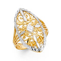 14K Two Tone Gold Fancy Ring