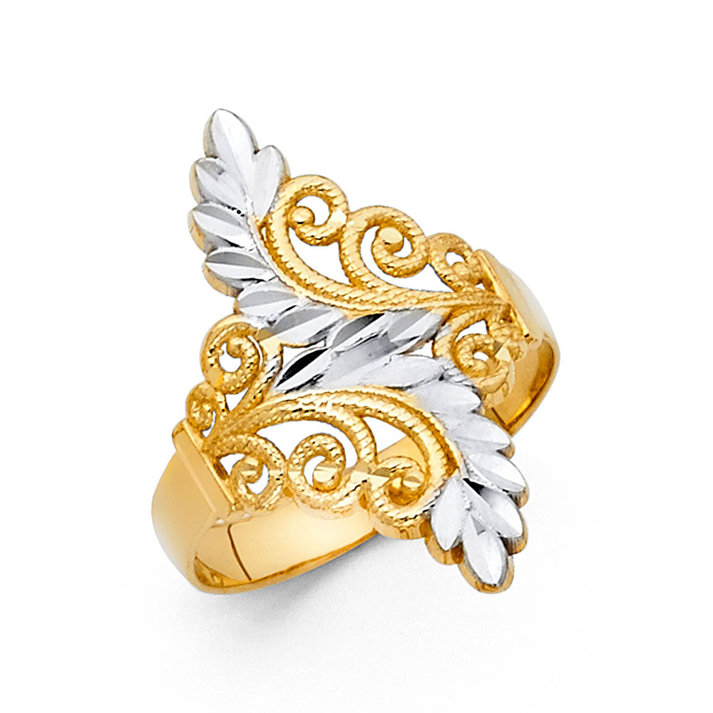 14K Two Tone Gold Fancy Ring