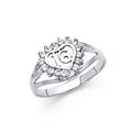 14K White Gold CZ 16 Years Ring