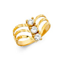 14K Yellow Gold CZ Semanario Ring