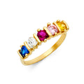 14K Yellow Gold CZ Mothers Ring