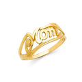 14K Yellow Gold Mothers Ring