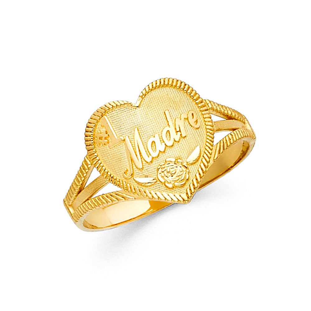 14K Yellow Gold Mothers Ring