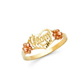 14K Two Tone Gold Mothers Ring